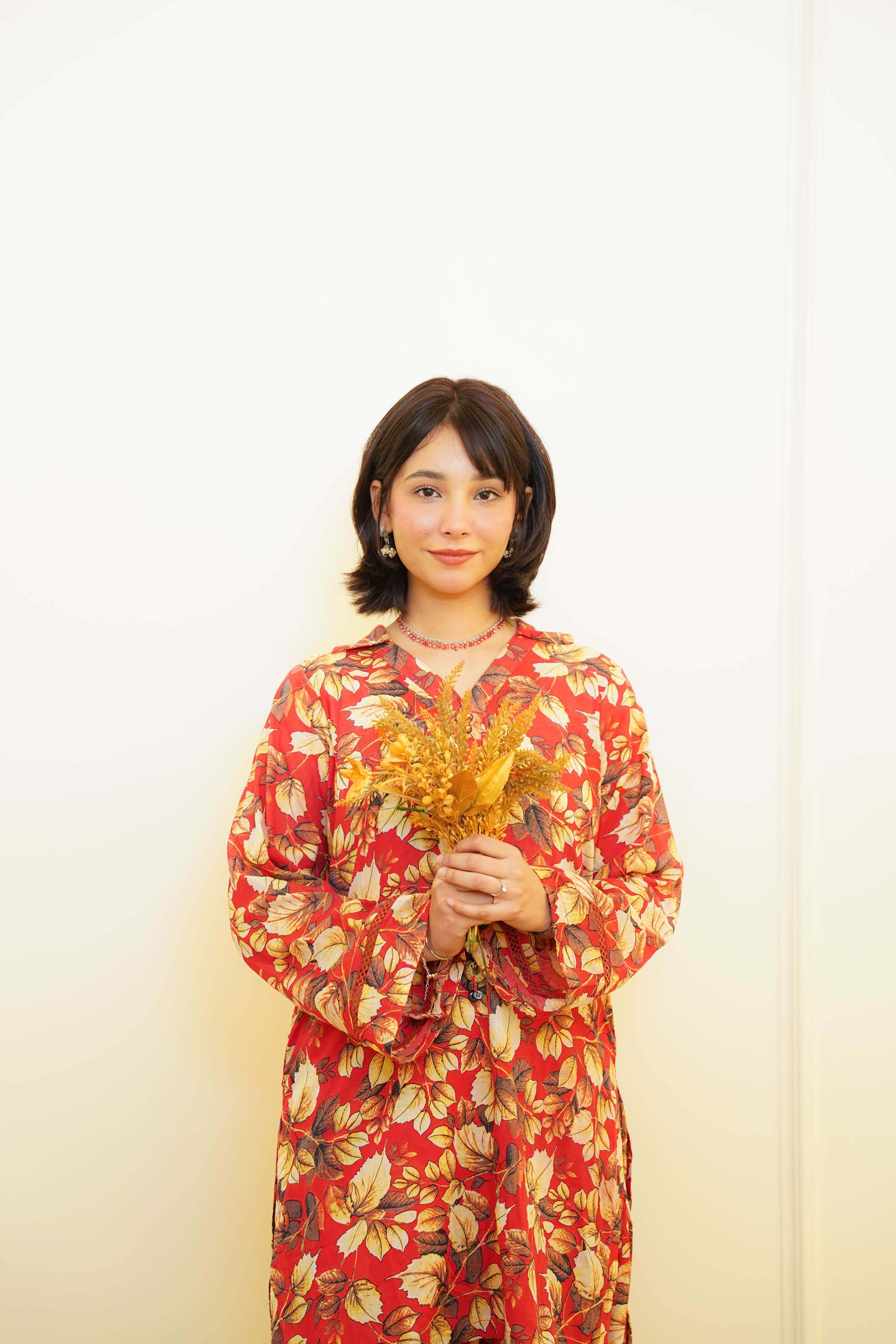 Crimson Autumnal Foliage Co-ord Set