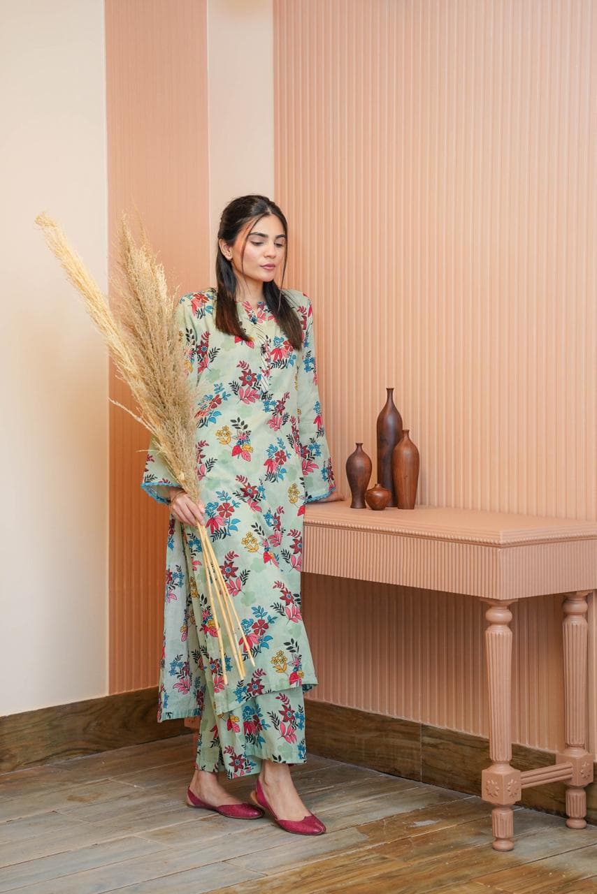 Sage Gardenia Kaleidoscope Co-ord Set