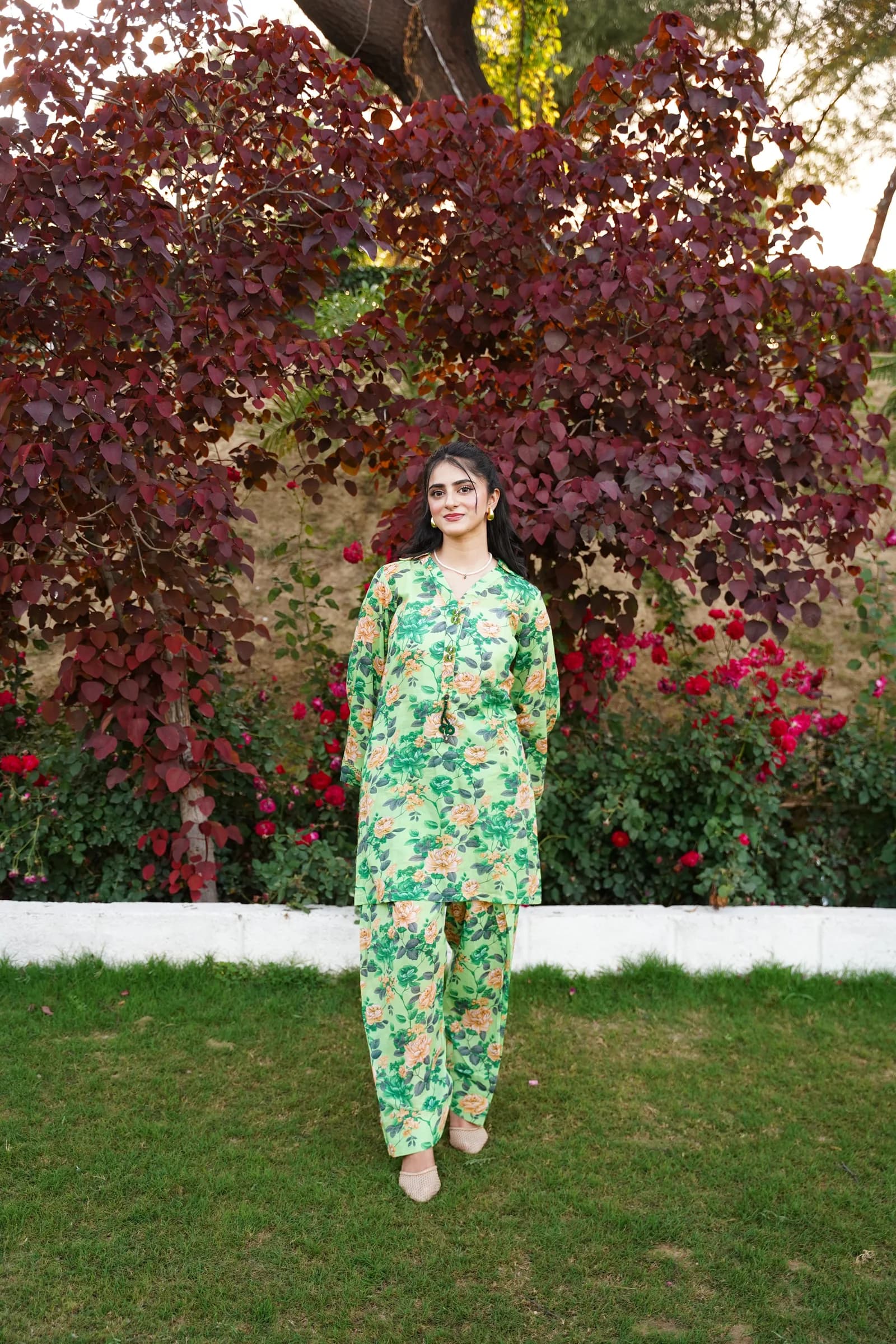 Mint Meadow 2-Piece Printed Lawn Suit